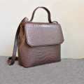 Vintage crocodile skin pattern shoulder bag