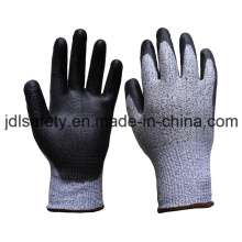 Gants de travail de fibre de verre avec enduction (PD8042) PU