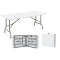 6 Foot Plastic Folding Lightweight and Portable Table