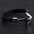 Fashion jewelry leather anchor bracelet for her