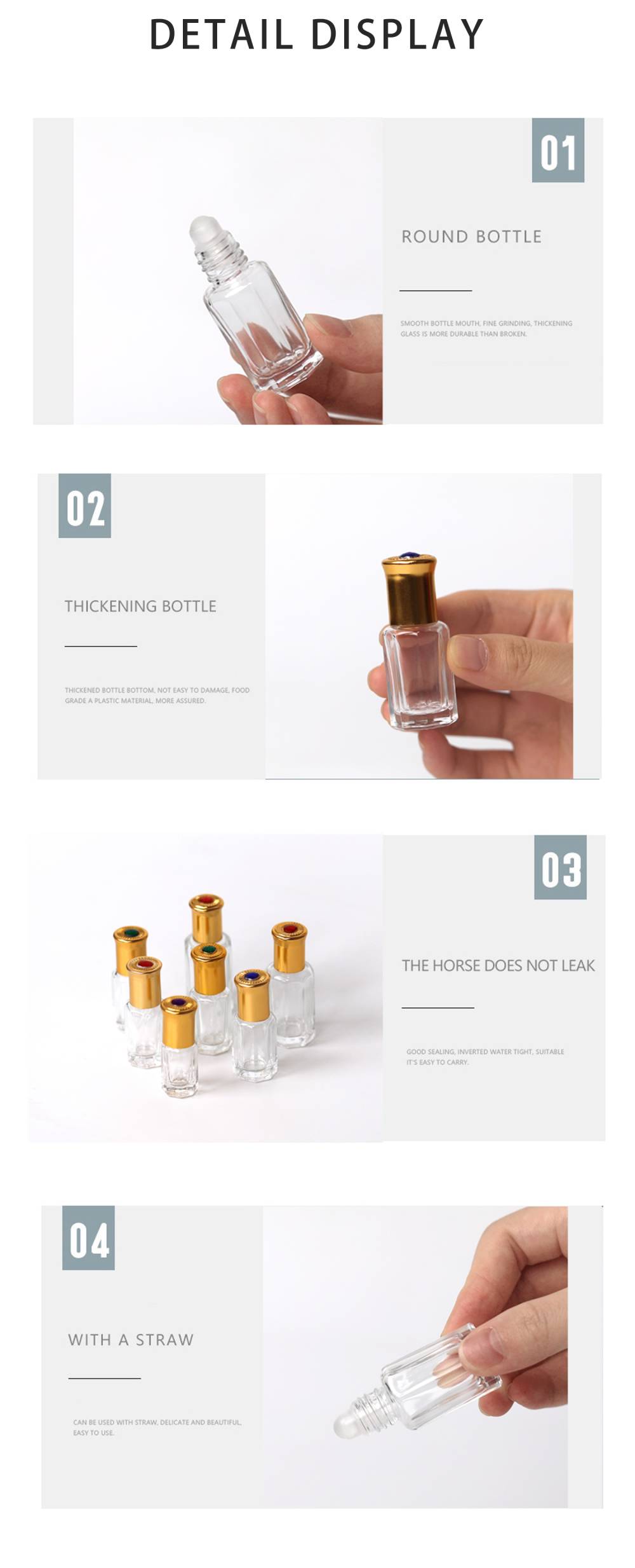 Colored Octagonal Roller Bottle Colored Octagonal Roller Bottle