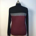 Men's Plain Striped Half-zipper Pullover Turtleneck Sweater