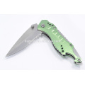 Green Aluminum Handle Camping Folding Clasp Knife