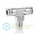 Stainless steel push to connect fittings Male Tee