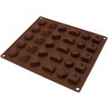 Molde flexible de silicona de chocolate de 30 cavidades
