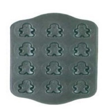 12 Cup Cast Iron Christmas Snowman Muffin Pan Mold Cookie Pan