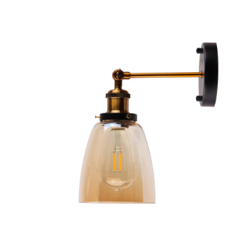 Modern Bronze Glass Wall Sconces Light Lamp