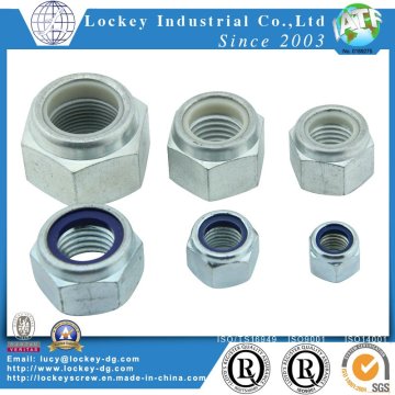 Satinless Steel / Steel Hex / Flange Nylon Nut