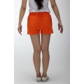 Ladies orange high waisted shorts