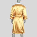 Long Length Double Layer Silk BathRobe