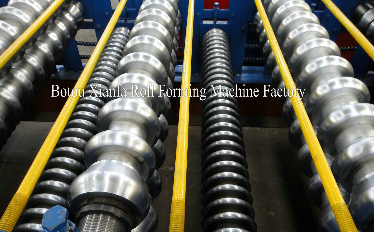 wave double deck roll forming machine