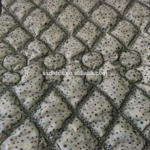 winter cotton padded lace embroidery quilting jacket/garment/clothing fabric