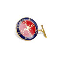 Broche élastique pour lapel, étui rond plaqué or (GZHY-LP-024)