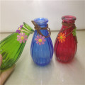 Glass Vase with Feather Flower