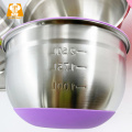 Non-slip Silicone Bottom Stainless Steel Salad Bowl Set