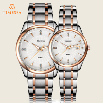 Fashion Men Women′s Couple Date Analog Quartz Wrist Watch 70034