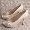 Ivory Satin Ladies Shoes for Special Occasions