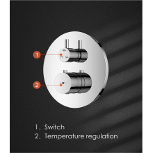 3 fonctions Round Thermostatic Cacheed Gounk Souppe