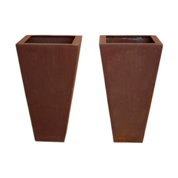 Corten Steel Planter Pátio Custom Patio Flower Pot