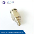 Air-Fluid Brass Nickel-Plated Equal Five Way Connector.