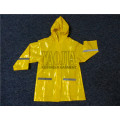 Chaqueta impermeable de la lluvia de los cabritos del color amarillo al por mayor / desgaste de la lluvia