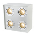 Interior cuadrado led techo downlight 4 cabezas