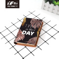 Custom today is the day style PU cover notebook with elastic strap small leather diary