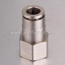 Straight Female Adaptor Nickel-Plated Brass Push-to-Connect Tube Fitting Straight Female Connector