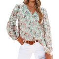 Mulheres Boho Floral Print Bouse Shirts