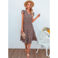 New Style V-neck dress Floral dress