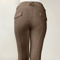 High Quality Brown Fabric Women Breeches For Sports