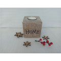 8CM Square Wooden  Holder Tray