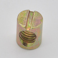 Yellow Zinc Plated Cross Hole Nut