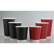 Disposable Hot Drinking Custom Logo Ripple Wall Paper Coffee Cup