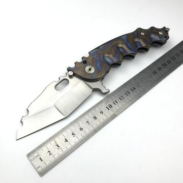 Cuchillo de combate de titanio de alta calidad para caza