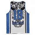 Hitze-Transfer-blaue Mesh-Gewebe sublimiert Basketballtrikot