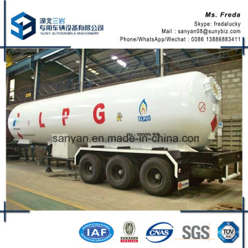 Tri-Axles BPW Alxes 35t LPG Tank Semi Trailer