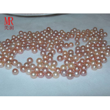 6-7mm Pérolas de laranja Beading de água doce