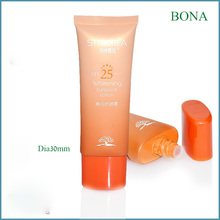 40ml naranja Super tubo oval tubo de plástico cosmético para crema de Bb