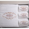 Canasin 5 étoiles hôtel serviettes luxe 100 % coton blanc broderies