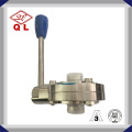 Ss304 Sanitary Welding Butterfly Valve with Clip-Om Handle