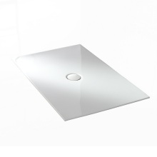 PAN de chuveiro raso CE retângulo branco brilhante bandeja de chuveiro