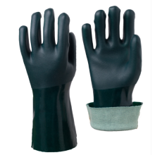Anti-slip Green PVC coated Gloves
