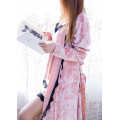 Robe de pyjama sexy de la femme rose