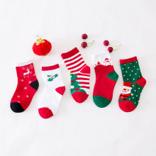 Chaussettes hautes de Noël en coton pour bébés et enfants
