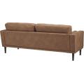 NEW Design Mid Century Modern Faux Leather Sofa