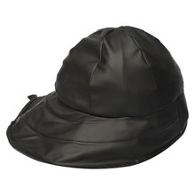 Sombrero negro de lluvia PU / Gorro de lluvia / impermeable para adultos