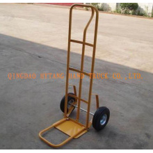 lifting and storage hand trolley,10x2.5"solid wheel.toe plat