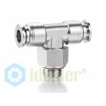 Stainless steel push to connect fittings Male Tee