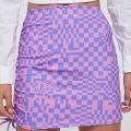 Womens Fashion Plaid Printed Mini Short Skirts